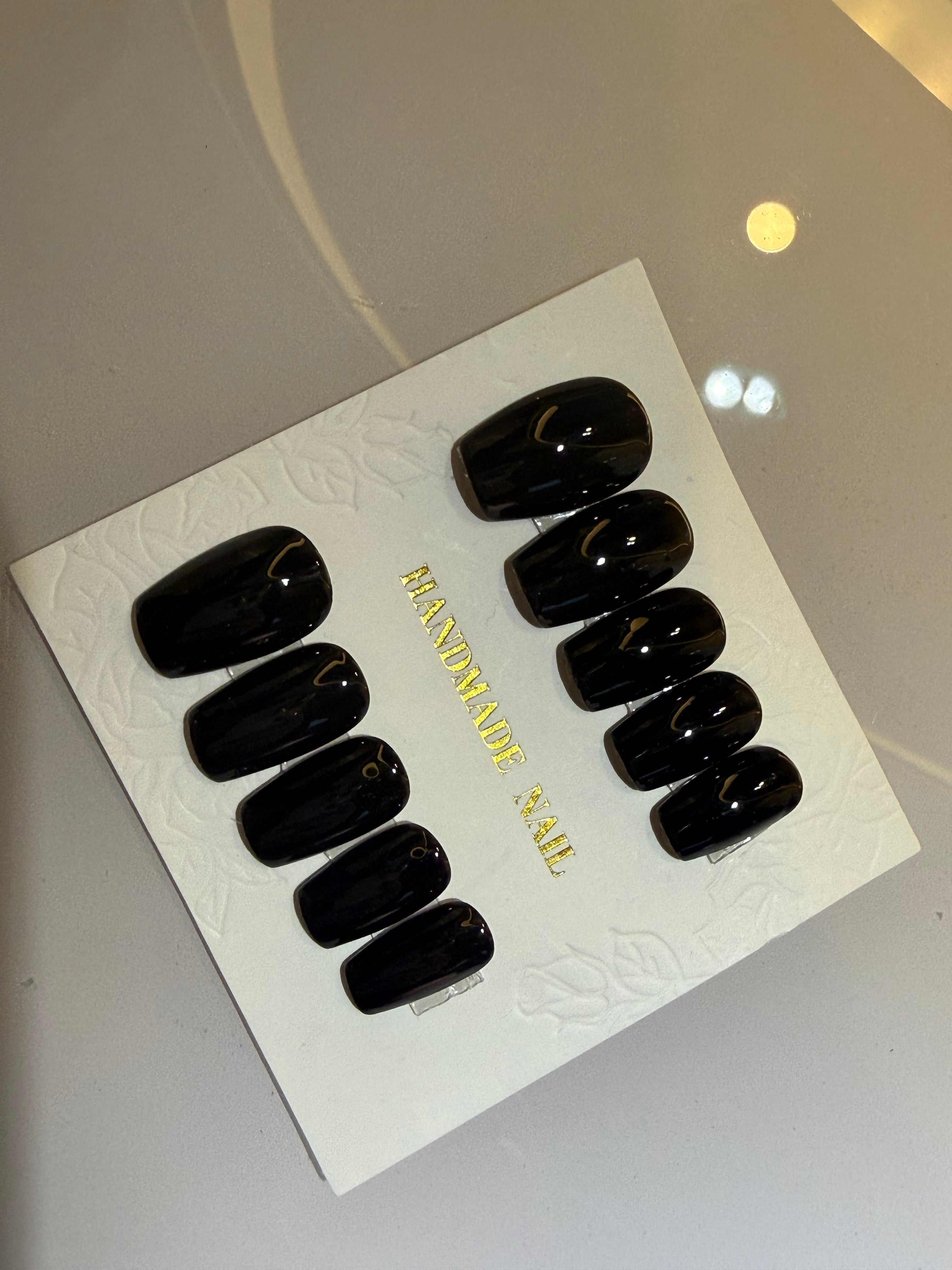 Midnight Gloss Press On Nails