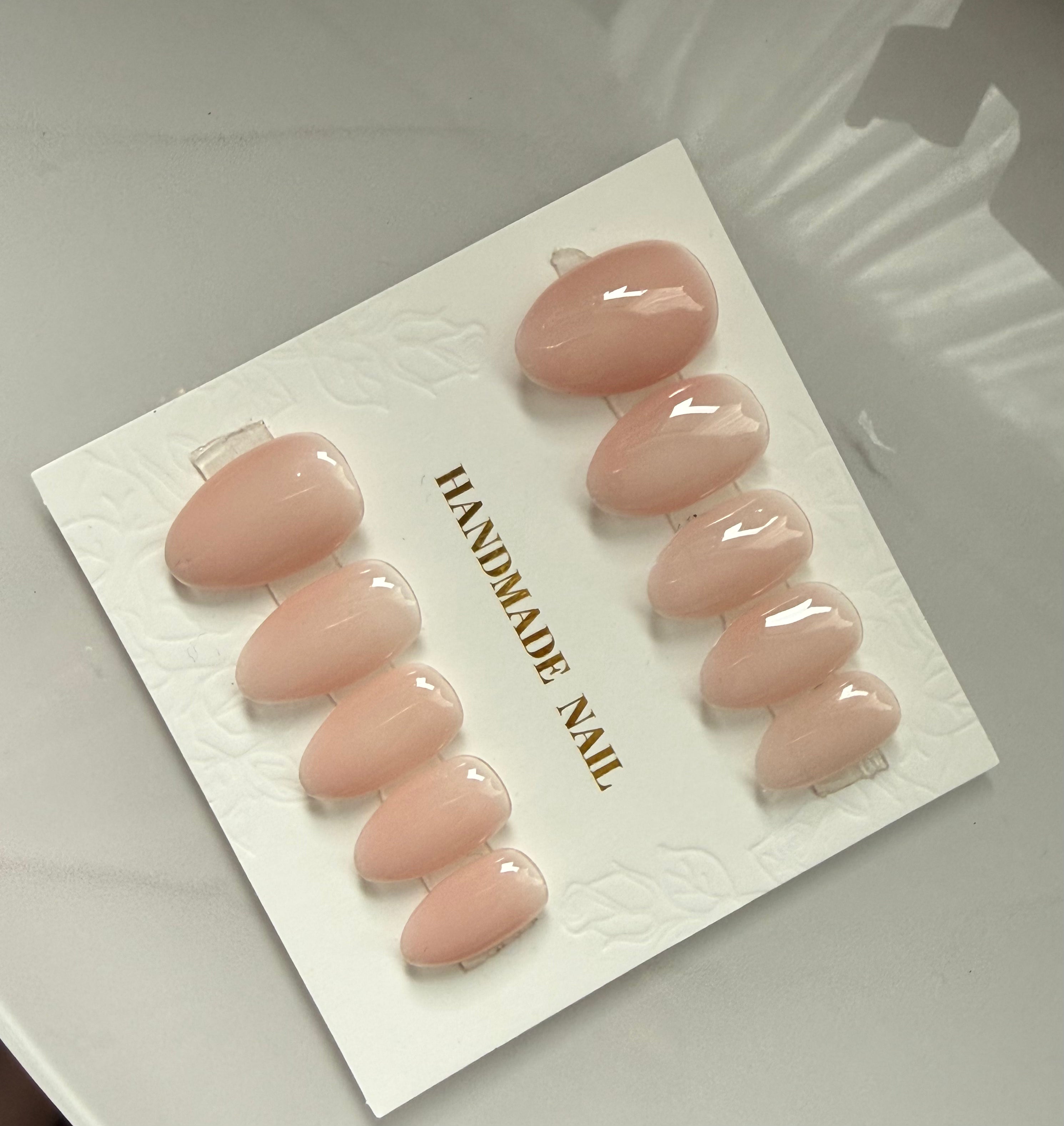 Nude Glossy Press-On Nails